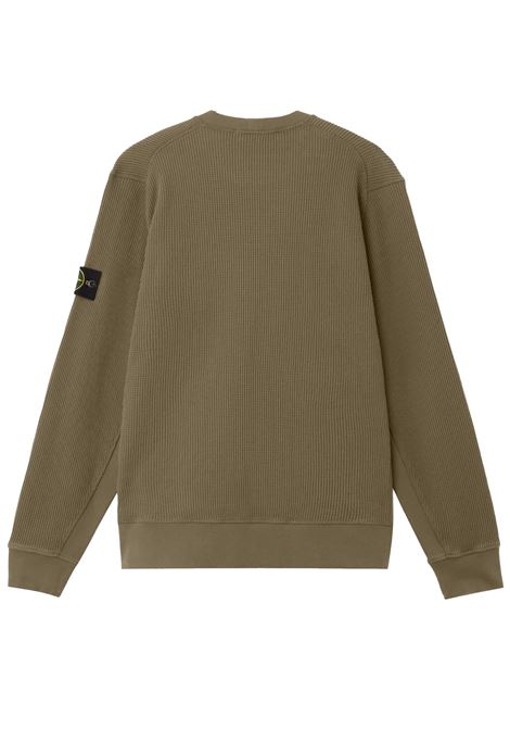 felpa 6100056 uomo verde militare STONE ISLAND | L1S15 6100056 S0044V005G